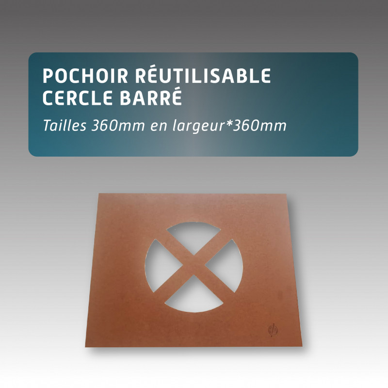 Pochoir réutilisable cercle barré